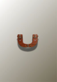 Porte-Manteau Mural en U en Bois avec 3 Crochets Doubles Bronze