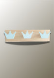 Porte-Manteau Mural Enfant en Bois, 3 Couronnes Bleu Clair