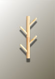 Porte-Manteau Mural Arbre en Bois Clair, 4 Branches, 40 cm