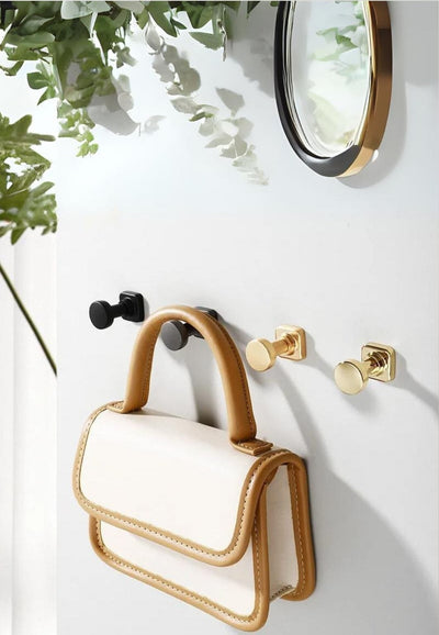 Patère Murale Simple Grise à Bouton Rond en Alliage de Zinc, vue 2