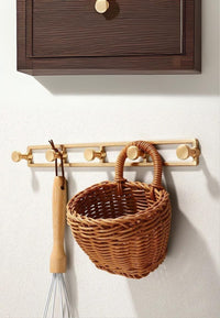 Porte-Manteau Mural Gris Foncé, 3 Crochets Boutons en Alliage de Zinc, vue 2