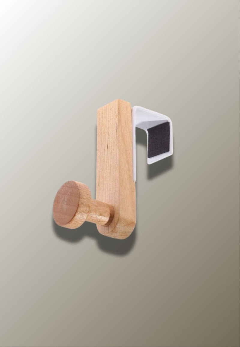 Patère de Porte en Bois à Bouton Rond, Sans Perçage